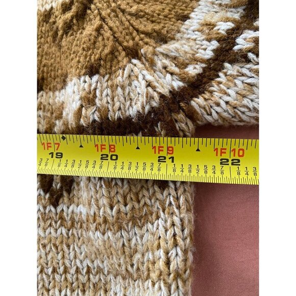 Vintage Brown Fair Isle Sweater, Size Large, National Shirt Shops Sweater, Brown - Picture 7 of 9